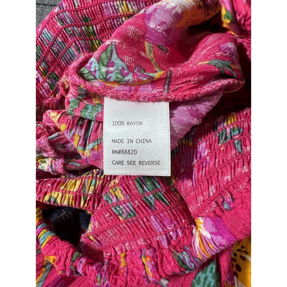 RACHEL Rachel Roy Skirt Women Large Pink Holiday Tropical Floral - Picture 11 of 12